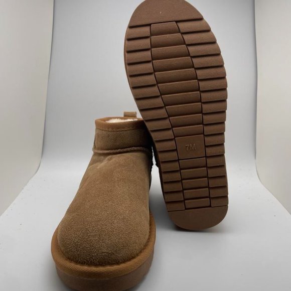 CUSHIONAIRE Women's COZY pull on boot CHESTNUT 7 - Picture 6 of 6